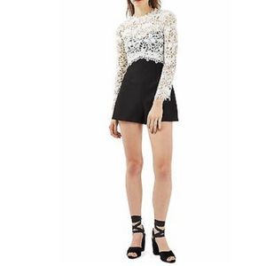Topshop Lace Bodice Romper